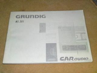 original grundig ms 201 car audio manual from united kingdom