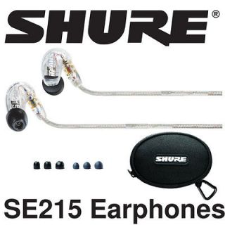 Shure SE215 CL Sound Isolating In ear Monitor Earphones (Clear)