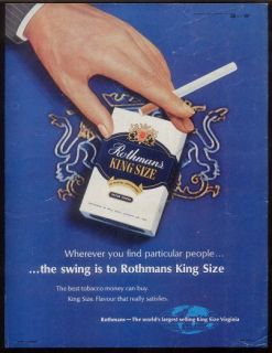 1967 rothmans king size cigarette box photo uk print ad