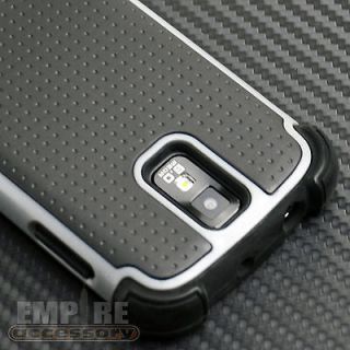 GRAY TRIPLE LAYER HYBRID IMPACT HARD CASE for Samsung Galaxy S2 SII 