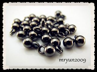 Lot 200PCS black Acrylic Small pendant Beads NWT Wholesale resell bulk 