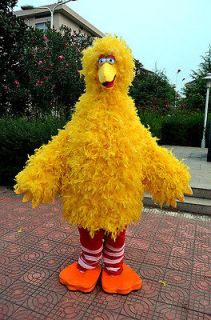 New Adult Suit Size Big Bird Sesame Street Mascot Cartoon Costume 