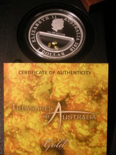treasures of australia gold 1oz silver proof locket coi time
