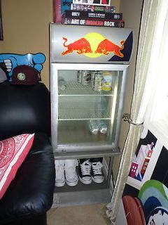 Newly listed VERY Rare MAGA Large Red Bull Fridge WITH MATCHING STANDS 