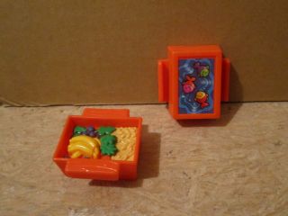 Fisher Price Little People Food crate box orange animals Noahs ark 