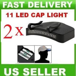 11 Bright LED Light Under the Brim Cap/ Hat Light NEW Fast 