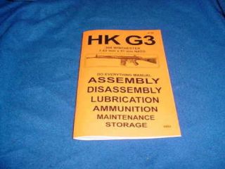 hk g3 308 winchester do everything manual book new  10 99 