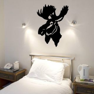 moose head wall art vinyl sticker more options exact colour