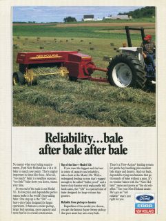 1989 ford new holland 326 hayliner baler tractor ad time