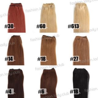 16 ~ 24 100g Straight 100% Human Hair Weaving Hair Weft Extensions 9 