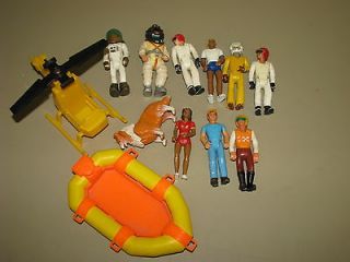 vtg Fisher Price Adventure People mixed lot diver raft daredevil 