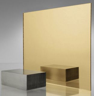   Acrylic Gold Mirror Perspex 420 x 297 x 2mm Sheet. Sign Panel and DIY
