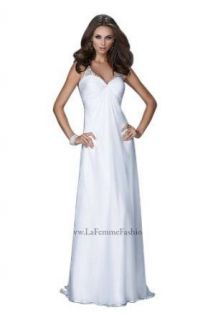 la femme 17248 white evening gown sz 0 new prom dress nwt