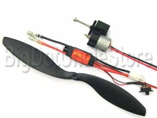 114a 1 set RC Flight Power System370 Brushed motor w/Gearbox,30A ESC 