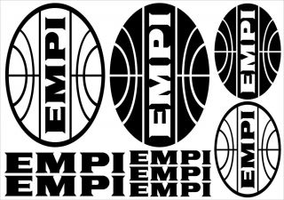 Empi Cut Vinyl Decal Sticker Sheet (VW, Beetle, Bug, T2, Camper Wheels 