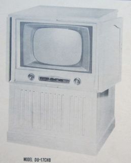 1952 CROSLEY DU 17CDB television service manual TV photofact SCHEMATIC 
