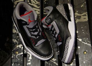 2011 Nike Air Jordan III 3 US 9.5 UK 8.5 EU 43 Black Cement Retro iv 4 