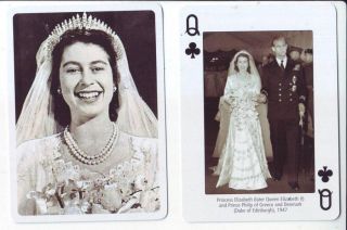 Swap Playing Card SINGLE WIDE Royal Brides #38 Queen Elizabeth 