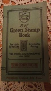 1931 S & H Green Stamp Book Sperry Hutchinson Unfilled Emporium