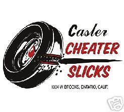 SALE Casler Cheater slicks dragstrip speed rod 1950s sled vintage 