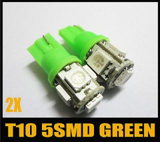 2X T10 916 912 906 904 901 194 168 Green 5 SMD LED Vehicle Dome Light 