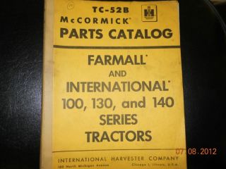 McCormick parts catalog For Farmall and International 100, 130, and 