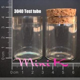 10 1000p glass bottle vial cork 15ml test tube 3040