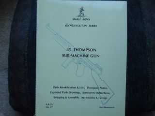 45 thompson sub machine guns 1928a1 m1 m1a1 book 48pg