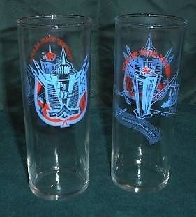 TOP OF THE MART RESTAURANT / BAR GLASSES NEW ORLEANS MID CENTURY