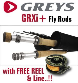 Hardy Greys GRXi+ Plus Fly Rods with a FREE REEL & LINE with rods of 