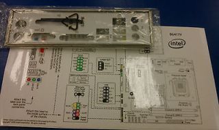 intel dg41ty io plate shield and sticker 