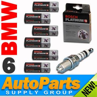 PC BMW Spark Plugs OEM Bosch Platinum+4 Factory High Power Set E39 