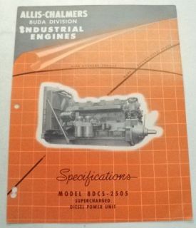allis chalmers 1957 8dcs2505 industrial engine brochure 