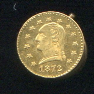 Pair of Washington Head California Fractional Gold 1/4 $ BG 818 Rare 