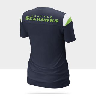 Nike Fashion V Neck NFL Seahawks Womens T Shirt 469948_419_B