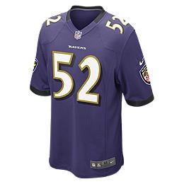    Ravens (Ray Lewis) Mens Football Home Game Jersey 468944_568_A