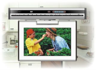    TV DVD CD player with flip down LCD screen Under cupboard radio