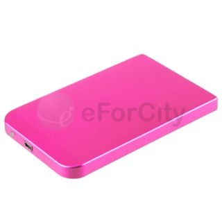   Pink Duragble USB 2.0 2.5 SATA HDD Hard Disk Drive Enclosure 2.5 inch