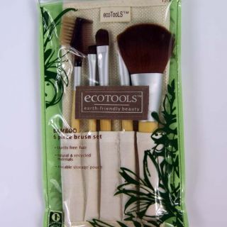  Natural Life Beauty Up New EcoTools BAMBOO Makeup Brush Set 6 pcs Kit