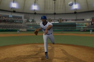 Looking into an oncoming pitch in Major League Baseball 2K12 for Wii