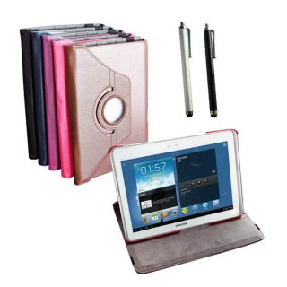 360 Rotation Leather Case Cover /stylus for Samsung Galaxy Note 10.1 