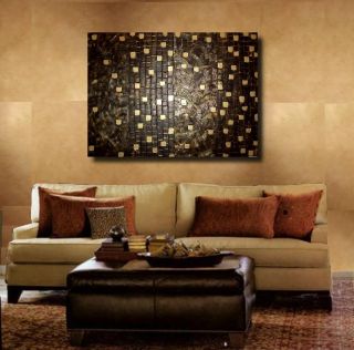 LC Art Painting Modern Abstract Impasto Texture Gold