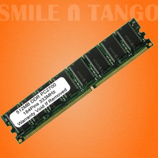 512MB PC2700 333 DDR Low Density Universal RAM Memory