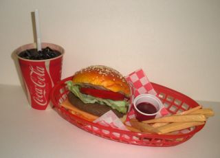   Food Diner Car Hop  CB Fries w 60s Wax Coke Cup 