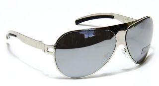   Womens Fashion White Metal Frame Aviator Revo Mirror Lens Sunglasses