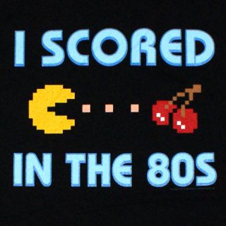 Pac Man I Scored in The 80s Adult T Shirt Official New