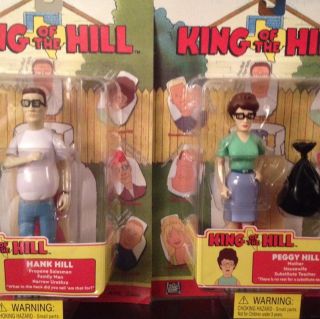   The Hill Hank Peggy Hill Action Figure Toy Toycom 2002 Set MI P