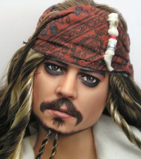 OOAK Johnny Depp Jack Sparrow Barbie Doll Art Repaint by Pamela Reasor 