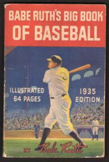 BABE RUTHs Big Book of Baseball * 1935 FIRST EDITION * NICE BOOK 