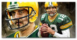 Aaron Rodges Green Bay Packers NFL Football RARE New Signed Print New 